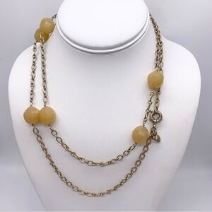 J. Crew Faceted Yellow/Gold Beaded Necklace